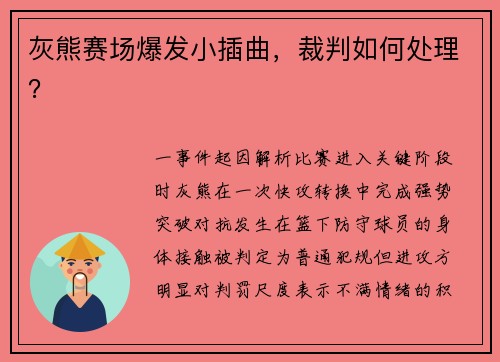 灰熊赛场爆发小插曲，裁判如何处理？